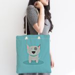 - Canta-4864-1 - Realhomes Realhomes Köpek Desenli Dijital Baskılı Kumaş Plaj Çantası Realhomes