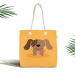 - Canta-4865 - Realhomes Realhomes Köpek Desenli Dijital Baskılı Kumaş Plaj Çantası Realhomes