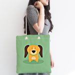 - Canta-4866-1 - Realhomes Realhomes Köpek Desenli Dijital Baskılı Kumaş Plaj Çantası Realhomes