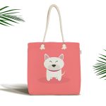 - Canta-4867 - Realhomes Realhomes Köpek Desenli Dijital Baskılı Kumaş Plaj Çantası Realhomes