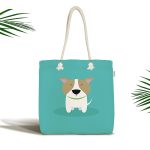 - Canta-4869 - Realhomes Realhomes Köpek Desenli Dijital Baskılı Kumaş Plaj Çantası Realhomes