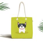 - Canta-4870 - Realhomes Realhomes Köpek Desenli Dijital Baskılı Kumaş Plaj Çantası Realhomes