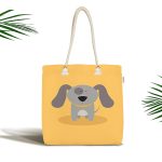 - Canta-4872 - Realhomes Realhomes Köpek Desenli Dijital Baskılı Kumaş Plaj Çantası Realhomes