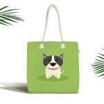 - Canta-4874 - Realhomes Realhomes Köpek Desenli Dijital Baskılı Kumaş Plaj Çantası Realhomes