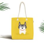 - Canta-4876 - Realhomes Realhomes Köpek Desenli Dijital Baskılı Kumaş Plaj Çantası Realhomes