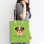 - Canta-4877-1 - Realhomes Realhomes Köpek Desenli Dijital Baskılı Kumaş Plaj Çantası Realhomes