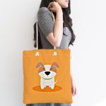 - Canta-4880-1 - Realhomes Realhomes Köpek Desenli Dijital Baskılı Kumaş Plaj Çantası Realhomes