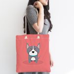 - Canta-4881-1 - Realhomes Realhomes Köpek Desenli Dijital Baskılı Kumaş Plaj Çantası Realhomes
