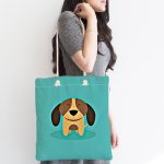 Realhomes Köpek Desenli Dijital Baskılı Kumaş Plaj Çantası Realhomes