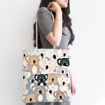 - Canta-4910-1 - Realhomes Realhomes Ayıcıklar Dijital Baskılı Kumaş Plaj Çantası Realhomes
