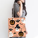 - Canta-4935-1 - Realhomes Realhomes Balkabağı ve Casper Dijital Baskılı Kumaş Plaj Çantası Realhomes