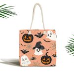 - Canta-4935 - Realhomes Realhomes Balkabağı ve Casper Dijital Baskılı Kumaş Plaj Çantası Realhomes