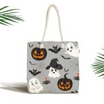 - Canta-4936 - Realhomes Realhomes Balkabağı ve Casper Dijital Baskılı Kumaş Plaj Çantası Realhomes