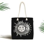 Güneş Ay Yıldızlı Kumaş Plaj Çantası Realhomes