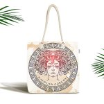 - Canta-5008 - Realhomes Medusa Gorgon Özel Tasarım Dijital Baskılı Kumaş Plaj Çantası Realhomes