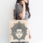 Kadın Figürlü Dijital Baskılı Özel Tasarım Kumaş Plaj Çantası Realhomes