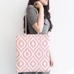 - Canta-5116pembe-1 - Realhomes Özel Tasarım Pembe İkat Desenli Dijital Baskılı Kumaş Plaj Çantası Realhomes