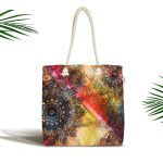 - Canta-5137 - Realhomes Sulu Boya Temalı Mandala Desenli Kumaş Plaj Çantası Realhomes