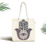 Fâtımâ'nın Eli Özel Tasarım Dijital Baskılı Modern Kumaş Plaj Çantası Realhomes