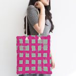 - Canta-5236kolaj-1 - Realhomes Geometrik Kolaj Kare Motifli Kumaş Plaj Çantası Realhomes