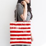 - Canta-5237kirmizi-1 - Realhomes Kırmızı Çizgili Motifli Dekoratif Kumaş Plaj Çantası Realhomes
