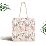 Tropik Yapraklar Üzerinde Antik Yunan Tanrısı Desenli Kumaş Plaj Çantası Realhomes