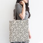 Kot Zemin Üzerinde Su Damlası Desenli Özel Tasarım Kumaş Plaj Çantası Realhomes