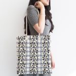 - Canta-5393-1 - Realhomes Kot Zeminli Dekoratif Çiçek Motifli Kumaş Plaj Çantası Realhomes