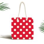 - Canta-542 - Realhomes Puantiyeli Dijital Baskılı Kumaş Plaj Çantası Realhomes