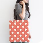 Puantiyeli Dijital Baskılı Kumaş Plaj Çantası Realhomes