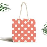 Puantiyeli Dijital Baskılı Kumaş Plaj Çantası Realhomes