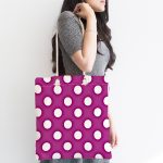 Puantiyeli Dijital Baskılı Kumaş Plaj Çantası Realhomes