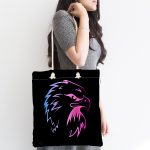 Siyah Zeminde Neon Kartal Motifli Kumaş Plaj Çantası Realhomes