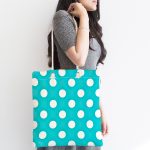 Puantiyeli Dijital Baskılı Kumaş Plaj Çantası Realhomes