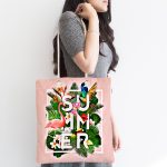 Pembe Summer Flamingo Özel Tasarım Kumaş Plaj Çantası Realhomes