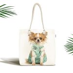 Sevimli Köpek Dijital Baskılı Kumaş Plaj Çantası Realhomes