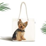 Sevimli Köpek Desenli Dijital Baskılı Kumaş Plaj Çantası Realhomes