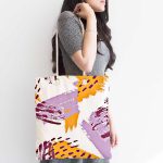 Realhomes Soyut Tarazda Pastel Renkli Dijital Baskılı Özel Renkli Kumaş Plaj Çantası Realhomes