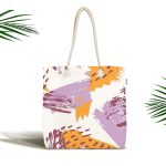 Realhomes Soyut Tarazda Pastel Renkli Dijital Baskılı Özel Renkli Kumaş Plaj Çantası Realhomes