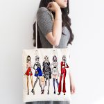 - Canta-580-1 - Realhomes Fashion Girl Dijital Baskılı Kumaş Plaj Çantası Realhomes