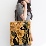 - Canta-5809-1 - Realhomes Etnik Afrika Desenli Modern Kumaş Plaj Çantası Realhomes