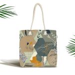 Geometrik Şekilli Bohemian Özel Tasarımlı Modern Kumaş Plaj Çantası Realhomes