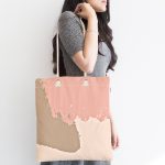 - Canta-5871-1 - Realhomes Realhomes Soyut Tarazda Pastel Renkli Dijital Baskılı Özel Renkli Kumaş Plaj Çantası Realhomes