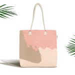 - Canta-5871 - Realhomes Realhomes Soyut Tarazda Pastel Renkli Dijital Baskılı Özel Renkli Kumaş Plaj Çantası Realhomes