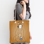 Geleneksel Japon Kadın Figürü Dijital Baskılı Özel Tasarım Kumaş Plaj Çantası Realhomes