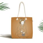 Geleneksel Japon Kadın Figürü Dijital Baskılı Özel Tasarım Kumaş Plaj Çantası Realhomes