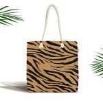 - Canta-6481 - Realhomes Yeşil Zeminli Etnik Kadın Figürlü Dijital Baskılı Kumaş Plaj Çantası Realhomes