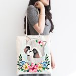 - Canta-6591-1 - Realhomes Sevimli Bebek Rakun Çocuk Odası Dijital Baskılı Kumaş Plaj Çantası Realhomes