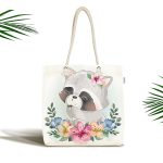 - Canta-6591 - Realhomes Sevimli Bebek Rakun Çocuk Odası Dijital Baskılı Kumaş Plaj Çantası Realhomes