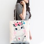 - Canta-6606-1 - Realhomes Sevimli Bebek Suaygırı Çocuk Odası Dijital Baskılı Kumaş Plaj Çantası Realhomes